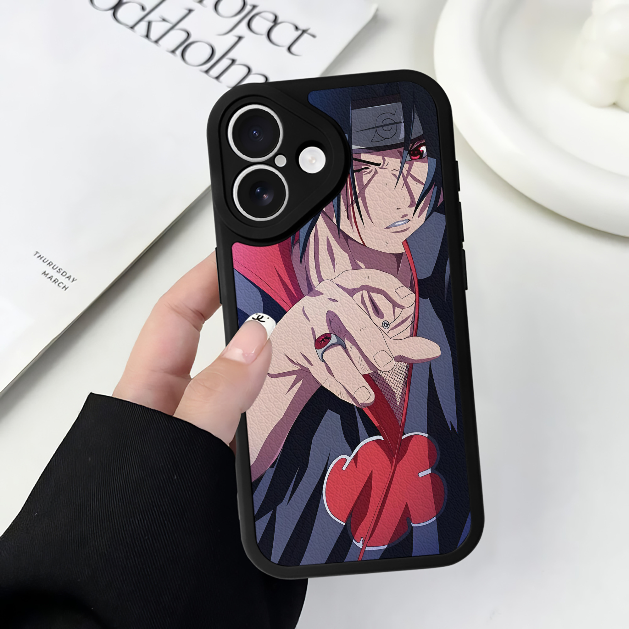 （画像用） NARUTO -ナルト- NARUTO -ナルト- 疾風伝 【iPhone 16シリーズ対応】シリコンスマホケース（レザー調） 材質：シリコン